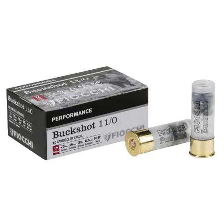 Fiocchi 12 Gauge 2.75" 00 Buck Shotshell Ammunition 10rds