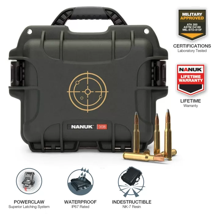 Nanuk 908 .223 Remington NK-7 Resin Waterproof Ammo Case, Black - 908AMMO1 Nanuk 908 .223 Remington NK-7 Resin Waterproof Ammo Case, Black - 908AMMO1