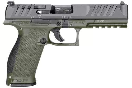Walther PDP Optic Ready Green 9mm 5" Barrel 18-Rounds 3-Dot White Sights