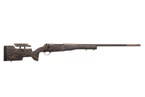 Weatherby Mark V Accumark Elite Coyote Tan Elite Cerakote/Camo Blot Action Rifle - 338 Lapua Magnum - 28in