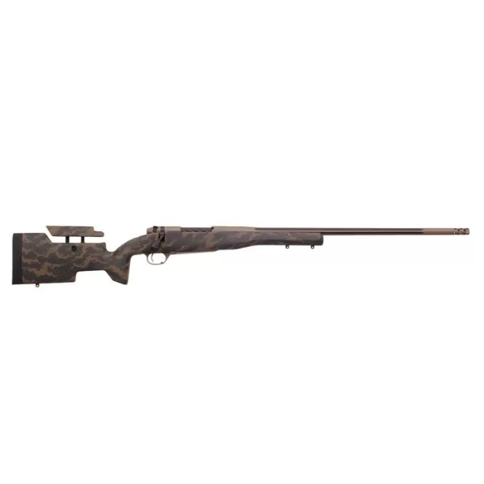 Weatherby Mark V Accumark Elite Coyote Tan Elite Cerakote/Camo Blot Action Rifle - 338 Lapua Magnum - 28in Weatherby Mark V Accumark Elite Coyote Tan Elite Cerakote/Camo Blot Action Rifle - 338 Lapua Magnum - 28in