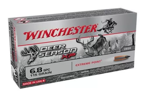 Winchester Deer Season XP Brass 6.8 SPC 115-Grain 20-Rounds EPPT