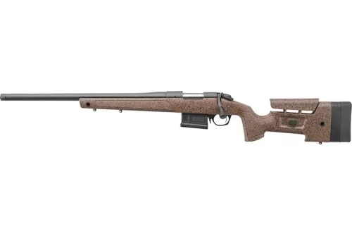 Bergara B-14 HMR 22-250 Rem, 24" Black Cerakote Rec/Barrel Black Speckled Brown Adjustable Cheekpiece Mini-Chassis Stock, Left Hand, 5rd