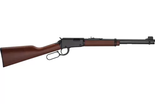 Henry H001Y22M Classic Youth 22 WMR 10+1 16.50" Blued Barrel, Black Aluminum Grooved Receiver, American Walnut Straight Grip Stock