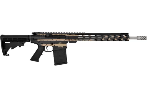 GLFA Gl-10 RIA 308 Win, 18" Barrel, ORC Desert Flag, Stainless, 10rd