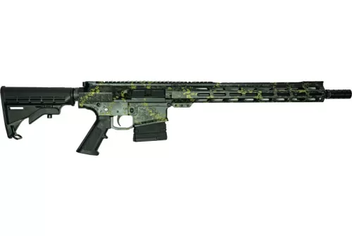 W/ 5 KNIVES LICHEN BLACKGLFA AR10 RIFLE 308 BUNDLE 16"