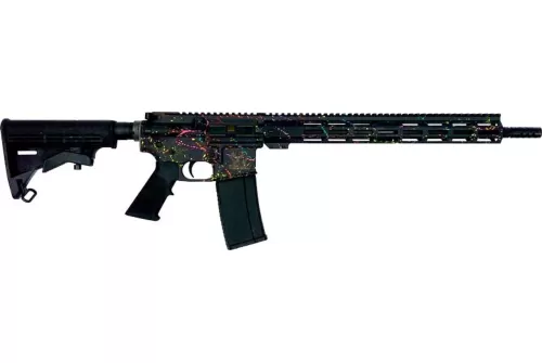 GLFA Gl-15 RIA 223 Wylde, 16" Barrel, ORC Sbtb Splatter Black, Nitride 30rd