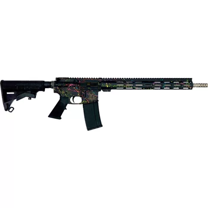 GLFA Gl-15 RIA 223 Wylde, 16" Barrel, ORC Sbtb Splatter Black, Stainless, 30rd