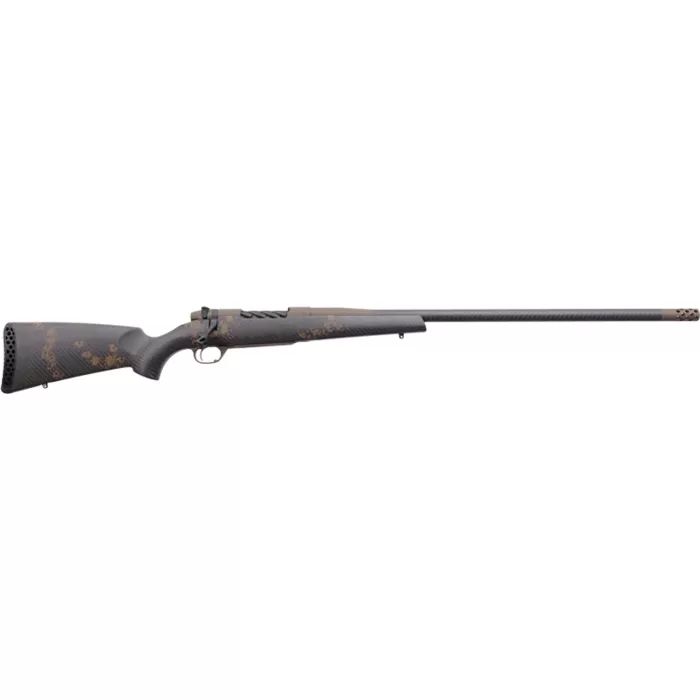Weatherby Mark V, Backcountry 2.0, 6.5 Creedmoor, 22" Barrel, Fluted Steel Barrel, #1 Contour Patriot Brown, Dark Green and Brown Sponge Accents, Exposed Carbon Fiber Stock, 4rd