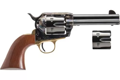 Cimarron Pistolero .45lc/45acp 4.75" 6Rd W/dual Cylinder Colored Case/Blued/Brass