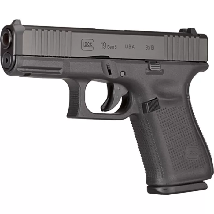 Glock 19 Gen5 USA Factory Rebuilt 9mm, 4.02" Barrel, Fixed Sights, Black, 15rd Glock 19 Gen5 USA Factory Rebuilt 9mm, 4.02" Barrel, Fixed Sights, Black, 15rd