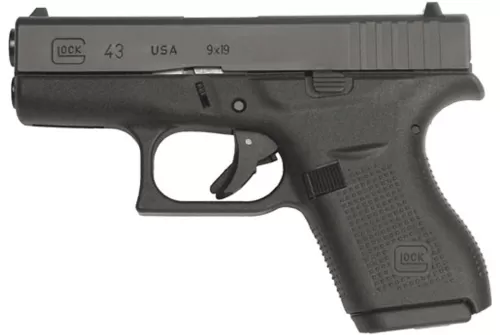 Glock 43 USA Factory Rebuilt 9mm, 3.39" Barrel, Fixed Sights, Black, 6rd