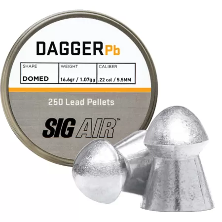 Sig Sauer Dagger 22 Pellet, 16.6gr, Domed Lead, 250rd Pack