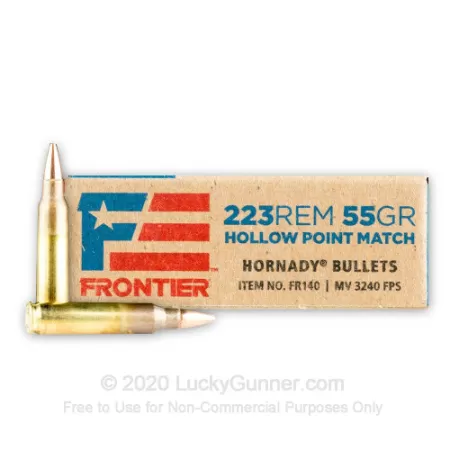 Hornady: Frontier  .223 Remington, 55gr HP Match , 500/Case