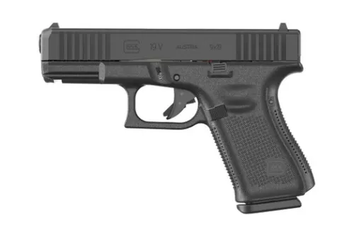 Glock UV1950201 G19 V Compact 9mm Luger 15+1 4.02" Black Barrel & Steel Serrated Slide, Black Polymer Frame w/Accessory Rail, Interchangeable Backstrap