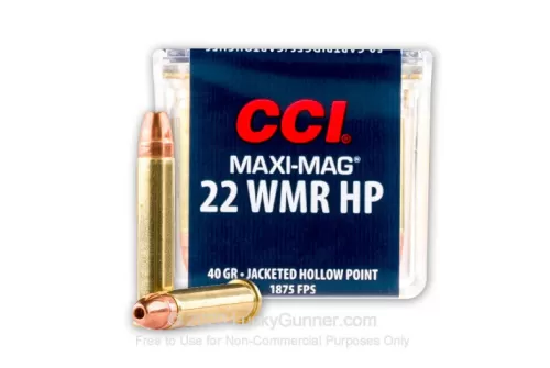 CCI Varmint Hyper Velocity Rimfire Ammunition, 22 WMR, Jacketed Hollow Point, 40 Grain - 500 Cartridge Brick ( 50 / 10 / 1 )