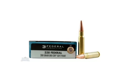 Federal Power-Shok Brass .338 FED 200-Grain 20-Rounds SPPS
