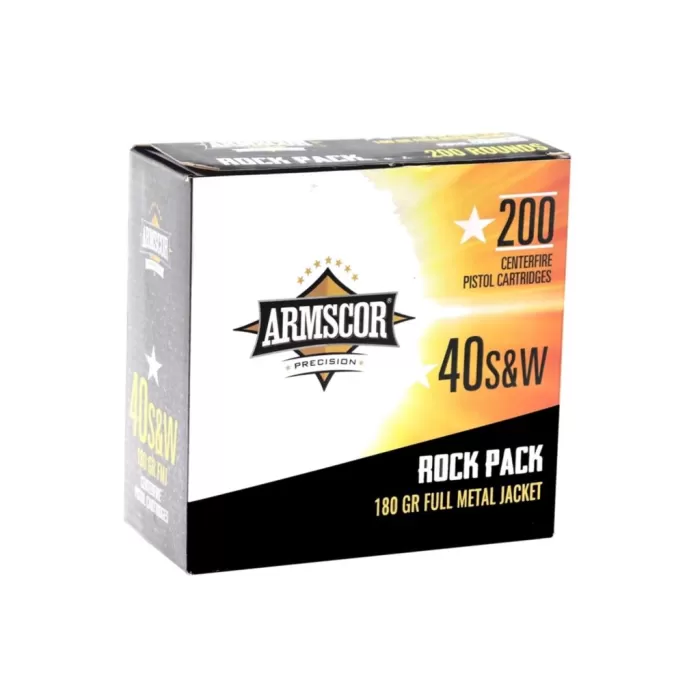 Armscor 50083 Range Rock Pack 40 S&W 180 gr FMJ Ammo Handgun Ammo - 800 Rounds - Dirty Bird Industries Armscor 50083 Range Rock Pack 40 S&W 180 gr FMJ Ammo Handgun Ammo - 800 Rounds - Dirty Bird Industries