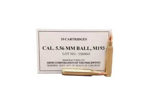 Armscor M193 Centerfire Brass 5.56 NATO 55-Grain 20-Rounds FMJ