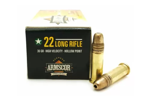 Armscor 22LR ARM50015 36 Grain High Velocity Hollow Point Ammunition - 5000rd Case