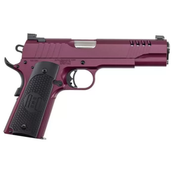 Auto-Ordnance 1911 Full Size Frame 45 ACP Black Cherry Cerakote Pistol Auto-Ordnance 1911 Full Size Frame 45 ACP Black Cherry Cerakote Pistol