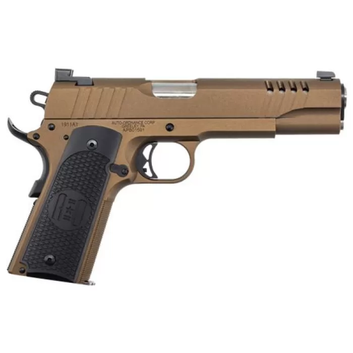 Auto-Ordnance 1911 Full Size Frame 45 ACP Burnt Bronze Cerakote Pistol Auto-Ordnance 1911 Full Size Frame 45 ACP Burnt Bronze Cerakote Pistol