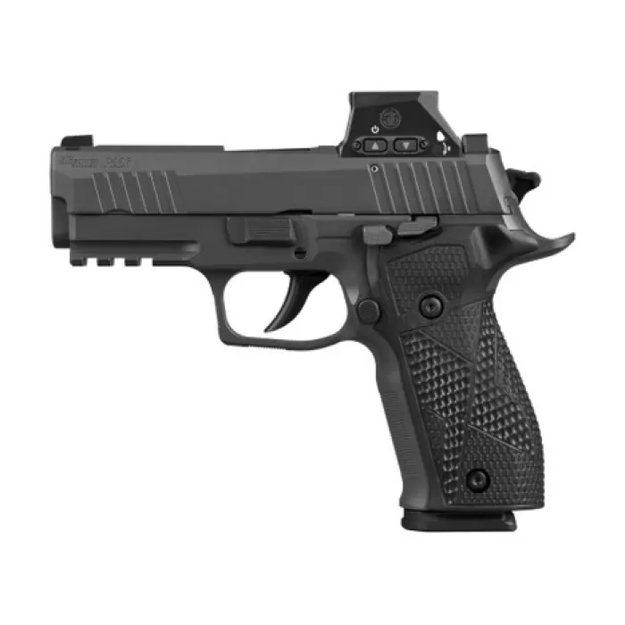 Sig Sauer 226XCA9RXSL P226X w/Optic Carry 9mm Luger 18+1 3.80" Black Bull Barrel, Matte Black DLC Stainless Steel Serrated w/Optic Slide, Black Anodized Alloy Frame w/Picatinny Rail, Black Hogue G10 G