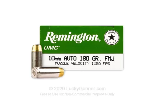 Remington UMC 10mm Auto Ammo 180 Grain Full Metal Jacket Case of 500 (10 Boxes of 50)