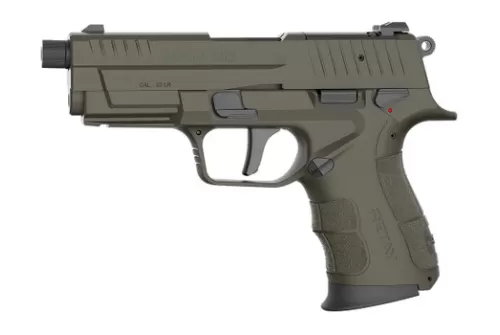 Retay USA RXP22OD10TH RXP  22 LR 10+1 4" Black Threaded Barrel, OD Green Cerakote RMR/RMSc Optic Ready/Serrated Slide, OD Green Cerakote Polymer Frame w/Accessory Rail, Textured Grip