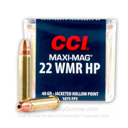 CCI Varmint Hyper Velocity Rimfire Ammunition, 22 WMR, Jacketed Hollow Point, 40 Grain - 50 Cartridge Box ( 50 / 1 )