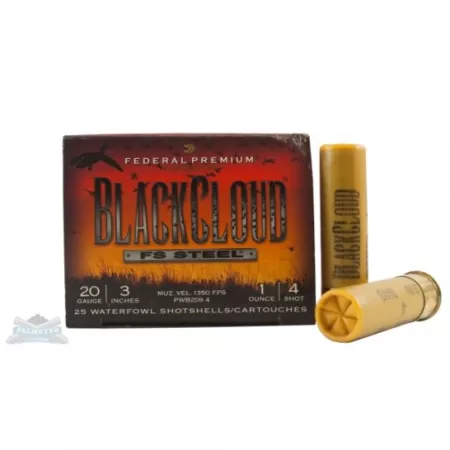 Federal 20ga 3" 1oz #4 Black Cloud Waterfowl Shotshells 25rds -  PWB209 4