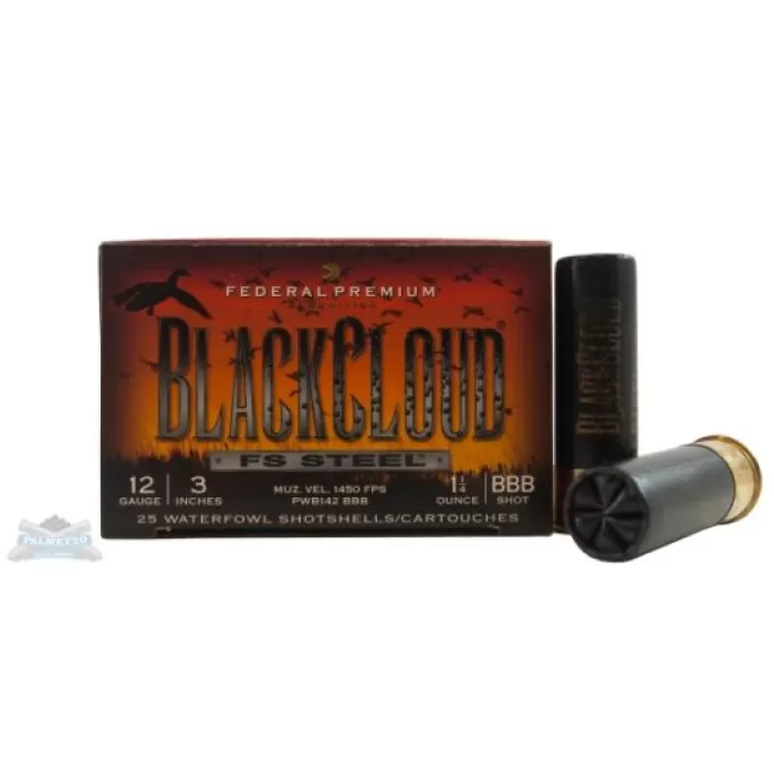 Federal 12ga 3" 1.25oz BBB Black Cloud Waterfowl Shotshells 25rds - PWB142 BBB Federal 12ga 3" 1.25oz BBB Black Cloud Waterfowl Shotshells 25rds - PWB142 BBB