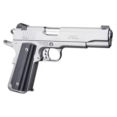 Ed Brown BASESS2A 1911 2nd Amendment 45 ACP 7+1 5" Stainless Steel Barrel, Serrated Slide & Frame, Black Alien G10 Grip, Right Hand