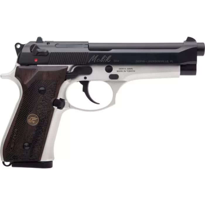 Derya Melik 9mm 4.90" 10+1 Silver/Walnut
