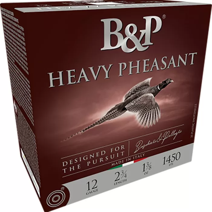 B&P Heavy Pheasant 12 Ga, 3", 1 3/8 oz, 6 Shot, 25rd Box B&P Heavy Pheasant 12 Ga, 3", 1 3/8 oz, 6 Shot, 25rd Box