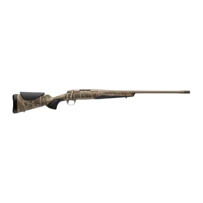 Browning 036146297 X-Bolt 2 Speed Full Size 300 PRC 3+1 26" Smoked Bronze Cerakote Fluted Threaded Barrel, Smoked Bronze Cerakote Steel Drilled & Tapped Receiver, Mossy Oak Bottomland Adj Vari-Tech Sy