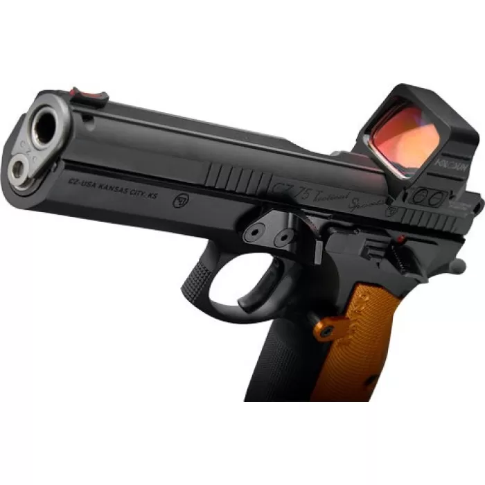 CZ CUSTOM TS ORANGE 9mm, 5.2" Barrel, Holosun 507 Comp, 19 rnd - Black [MPN:991261]