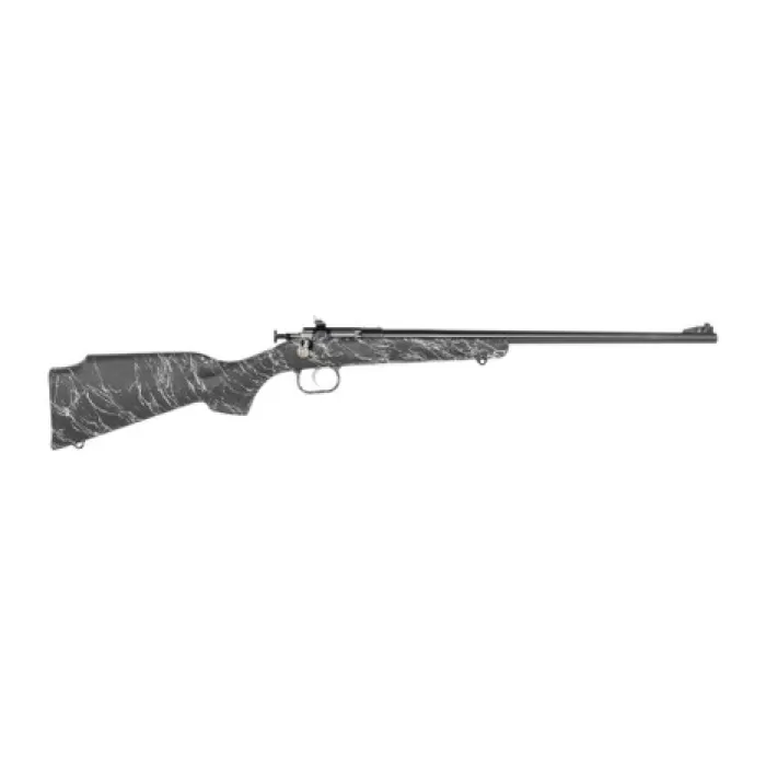 Crickett KSA2344 My First Rifle Gen2 22 LR 1rd 16.13" Blued Single Shot Barrel, Drilled & Tapped Receiver, Black w/White Webbing Fixed Synthetic Stock