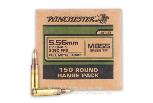 Win Ammo Usa 5.56x45 Case Lot - 62gr. Green Tip 600rd Case