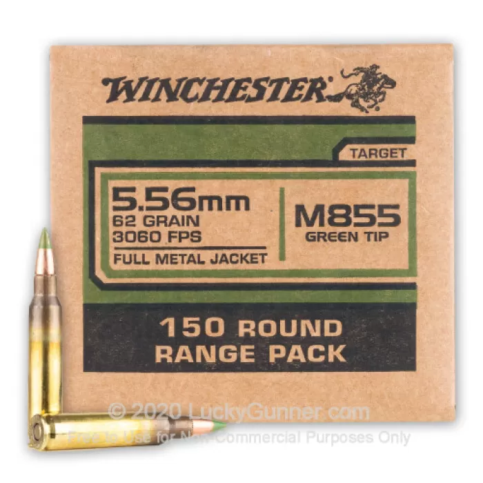 Win Ammo Usa 5.56x45 Case Lot - 62gr. Green Tip 600rd Case