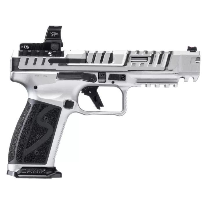 Canik SFX Rival-S Chrome 9mm 5" Barrel 18-Rounds MeCanik Optic Canik SFX Rival-S Chrome 9mm 5" Barrel 18-Rounds MeCanik Optic