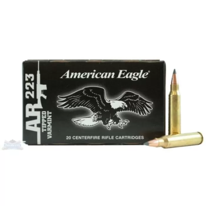 American Eagle 223 50gr Tipped Varmint Ammunition 20rds - AE223GTV American Eagle 223 50gr Tipped Varmint Ammunition 20rds - AE223GTV