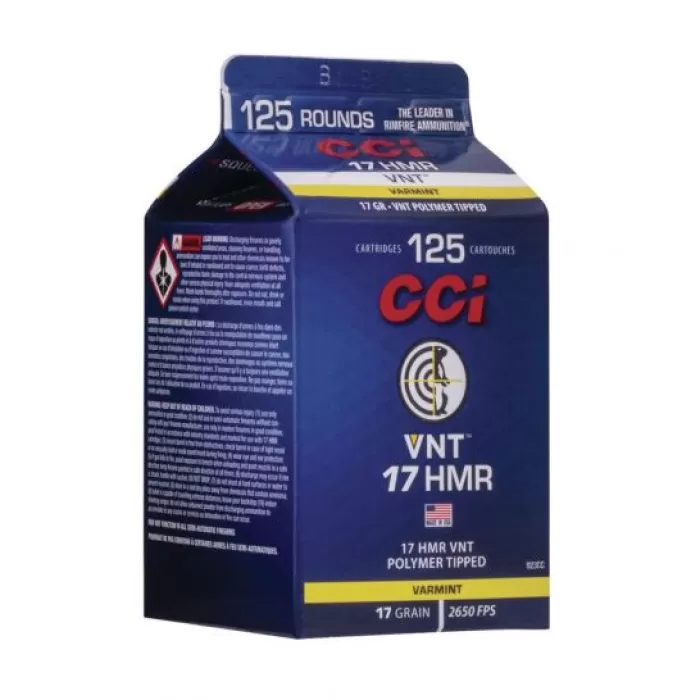 CCI VNT 17 HMR 17 gr VNT 125 Round Carton - 923CC CCI VNT 17 HMR 17 gr VNT 125 Round Carton - 923CC