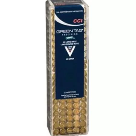 Pistol Match .22 Long Rifle 40 Grain Lead Round Nose - Brass Casing