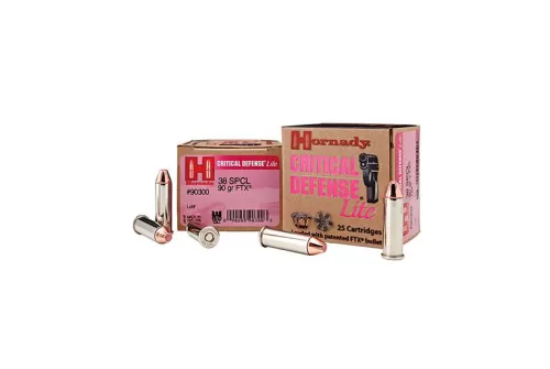 Hornady Critical Defense Lite .38SPL 90GR FTX 25Rds