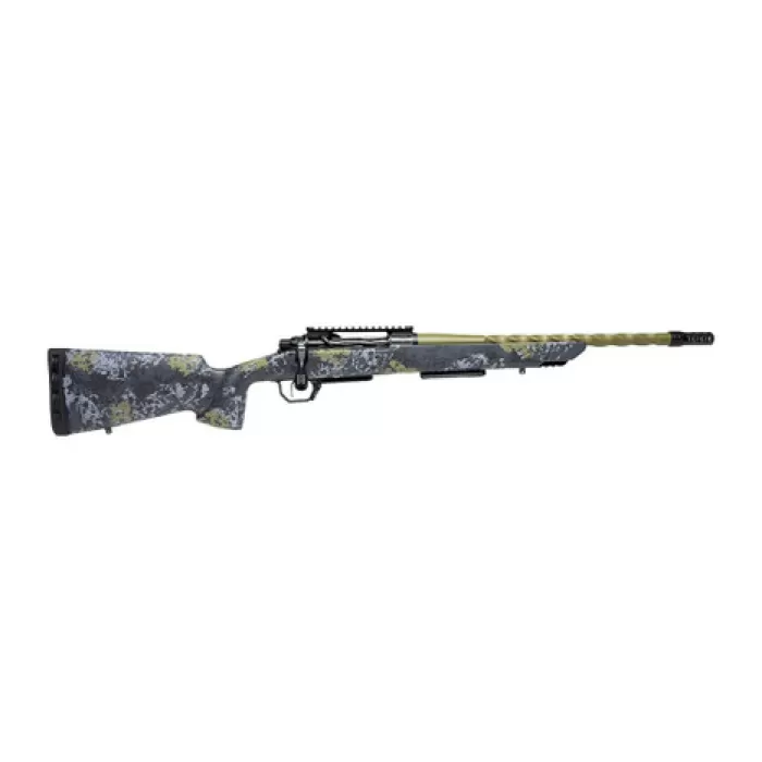 Horizon Firearms HRF-VE2-65PR-22R Venatic 2 6.5 PRC 22" Sage Green Spiral Fluted Threaded Barrel, Black DLC Receiver w/Picatinny Rail, Arca Rail Forend, Artic Moss Iota EKO X Carbon Fiber Stock