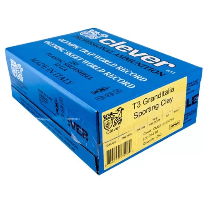 Clever Mirage Grand Italia T3 12ga Max dr 1 1/8oz #8 250/CS Clever Mirage Grand Italia T3 12ga Max dr 1 1/8oz #8 250/CS