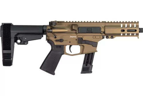 CMMG Banshee 300 MK17 9mm 5" 21+1 Burnt Bronze Cerakote Receiver CMMG 6 Position RipBrace Stock