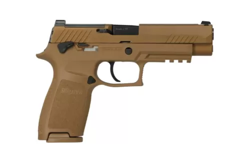 SIG SAUER OFF-DUTY P320 M17 9mm, 4.7" Barrel, Optic Ready, 21 rnd - FDE [MPN:WM179PROMSRM17]