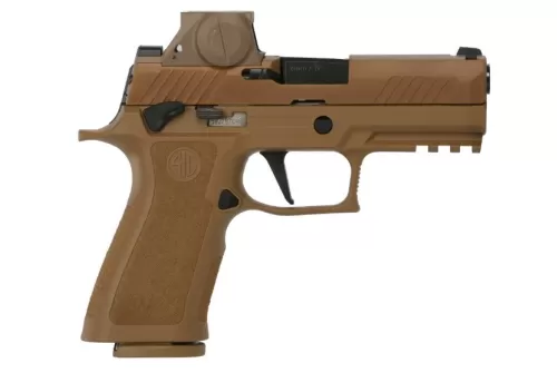 SIG SAUER OFF-DUTY M18 9mm, 3.9" Barrel, Romeo, 21 rnd - FDE [MPN:WM189PROMSRM17]